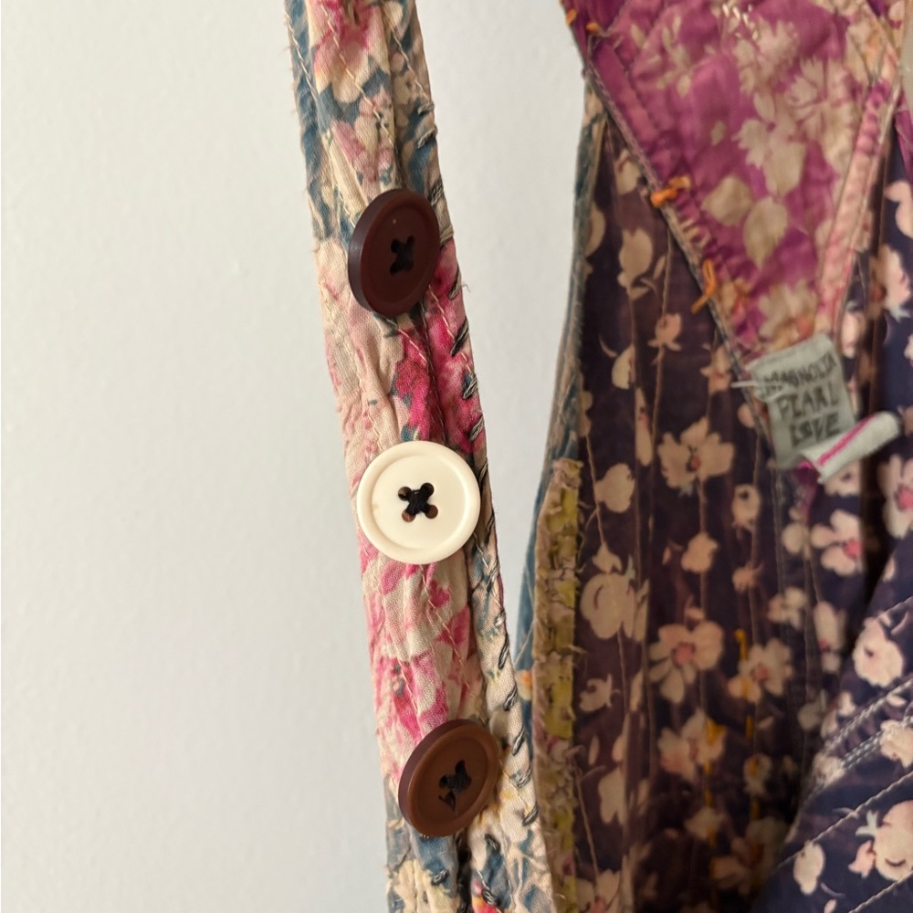 Magnolia Pearl Patchwork Overalls in Pink and Blue Gently worn. A must have!! - Picture 7 of 16